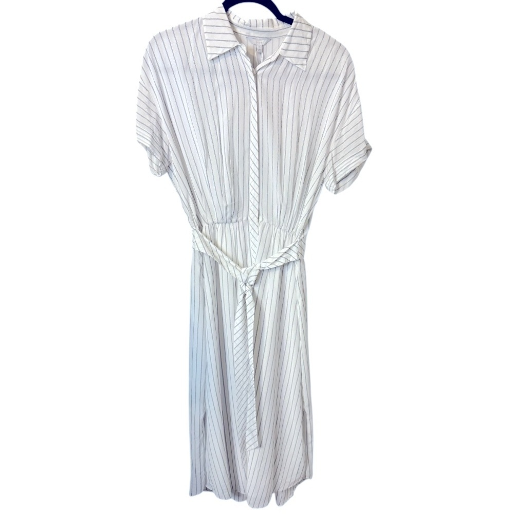 NWT Joie Chellie Pinstriped Midi Shirt Dress Small Classic Beauty - Picture 5 of 9